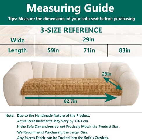 Waterproof Sofa Covers for Pets, Non Slip Fuzzy Couch Cover, Dog Furniture Bed Protector, Soft Plush Sofa Slipcover (Brown, 29"x71") in Kuwait
