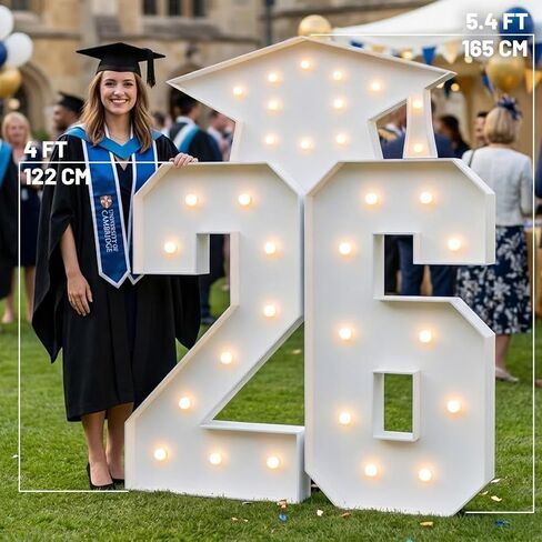 2026 Graduation Decorations - 4FT Marquee Light Up Number For 2026 Graduation Party Decorations ， Suitable For Decoration At Kindergarten, Preschool, High School, And College Graduation Parties in Kuwait