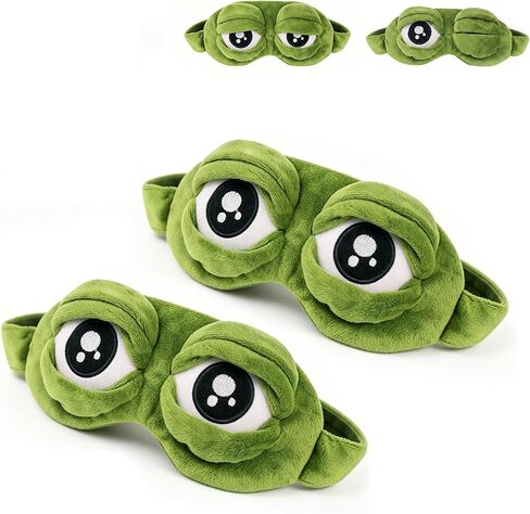 3D Frog Sleep Mask, Funny Cute Frog Eye Mask for Sleeping, Soft Comfortable Blindfold for Nap Travel Airplane Night Sleep (1 Pcs) in Kuwait