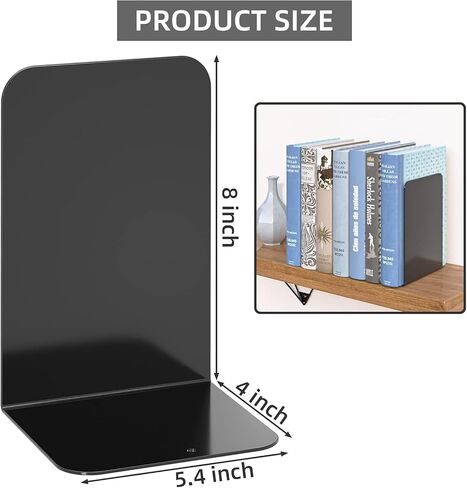 Book Ends 10pcs Bookends L-Shaped Bookends Book Stoppers Book Holders Shelf Book End for Home Office School Supplies(Black,2pcs) in Saudi Arabia