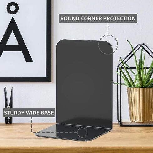 Book Ends 10pcs Bookends L-Shaped Bookends Book Stoppers Book Holders Shelf Book End for Home Office School Supplies(Black,2pcs) in Saudi Arabia