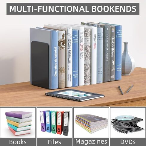 Book Ends 10pcs Bookends L-Shaped Bookends Book Stoppers Book Holders Shelf Book End for Home Office School Supplies(Black,2pcs) in Saudi Arabia