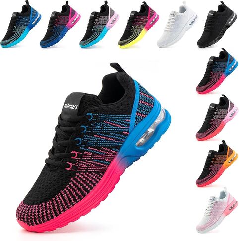 Hitmars Womens Sneakers Walking Shoes Lightweight Breathable Air Cushion Tennis Shoes Gym & Running Shoes with Arch Support for Workout, Travel & Outdoor Casual US 6-9.5 in Saudi Arabia