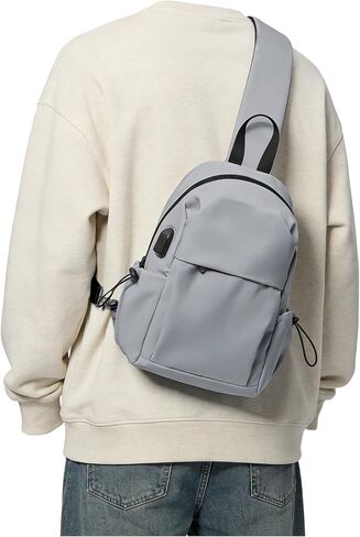 SEAFEW Blue Sling Crossbody Backpack Shoulder Messenger Bag for Men, Mini Anti Theft One Strap Motorcycle Backpack Sling Tactical Chest Bag for Travel Hiking Sport Gym in Kuwait