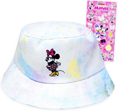 Disney Minnie Mouse Bucket Hat Toddler Girl - Accessories Bundle Bucket Hat for Girls Plus Stickers Minnie Hats for Kids in Kuwait