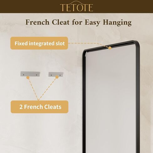 TETOTE Brushed Nickel Bathroom Mirror 24 x 30 Beveled Edge Tempered Glass, Rounded Corner Rectangle Bathroom Mirror for Over Sink for Modern Bathroom, Living Room, Bedroom, Entryway in Kuwait