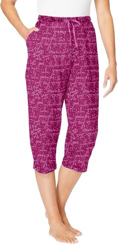 Dreams & Co. Plus Size Knit Sleep Capri in Saudi Arabia