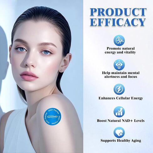 NAD+ Patches | Promote Daily Vitality & Healthy Aging | Support Cellular Energy & Metabolism | 8-Hour Timed Release (30) in Kuwait