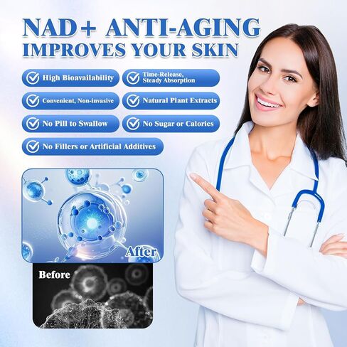 NAD+ Patches | Promote Daily Vitality & Healthy Aging | Support Cellular Energy & Metabolism | 8-Hour Timed Release (30) in Kuwait