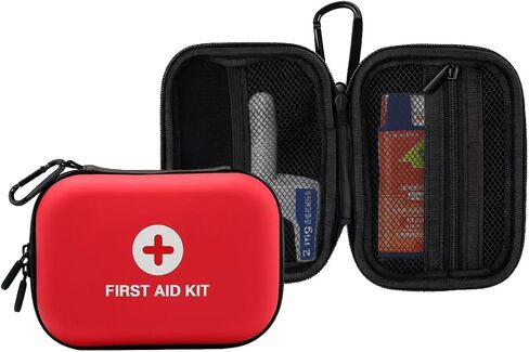 Red Hard Shell Storage Case Compatible Fits 2 Auvi Q Epi Pens or 2 Neffy Nasal Spray, Bright Visible Compact neffy Carrying case for Allergy Patients in Saudi Arabia