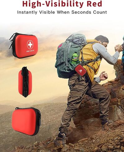 Red Hard Shell Storage Case Compatible Fits 2 Auvi Q Epi Pens or 2 Neffy Nasal Spray, Bright Visible Compact neffy Carrying case for Allergy Patients in Saudi Arabia