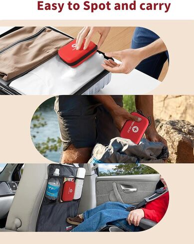 Red Hard Shell Storage Case Compatible Fits 2 Auvi Q Epi Pens or 2 Neffy Nasal Spray, Bright Visible Compact neffy Carrying case for Allergy Patients in Saudi Arabia