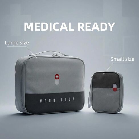Empty Travel First Aid Medical Bag Small Medicine Bag Organizer, Ideal for Travel, Home & Car, Compact Medical Travel Bag for First Aid Supplies in Saudi Arabia