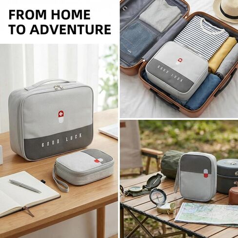 Empty Travel First Aid Medical Bag Small Medicine Bag Organizer, Ideal for Travel, Home & Car, Compact Medical Travel Bag for First Aid Supplies in Saudi Arabia