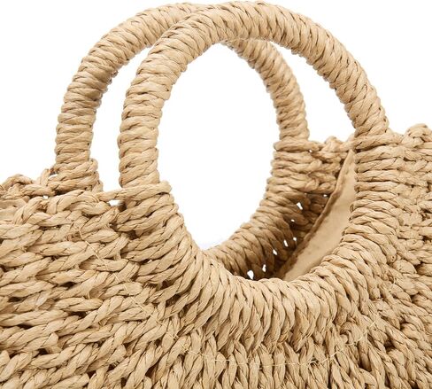Summer Straw Beach Tote Bag for Women,Crossbody Bags Boho Purse,Handmade Straw Rattan Woven Handbag for Travel 2026 in Saudi Arabia