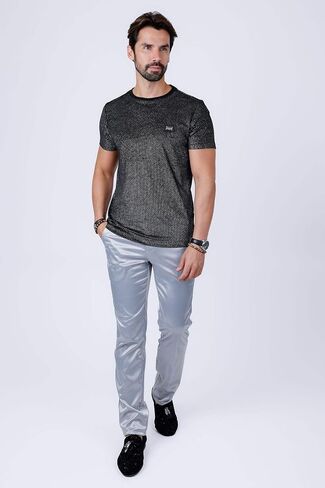 Barabas Men's Glittery Sparkle Crew-Neck T-Shirt ST702 in Saudi Arabia