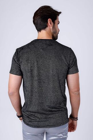 Barabas Men's Glittery Sparkle Crew-Neck T-Shirt ST702 in Saudi Arabia