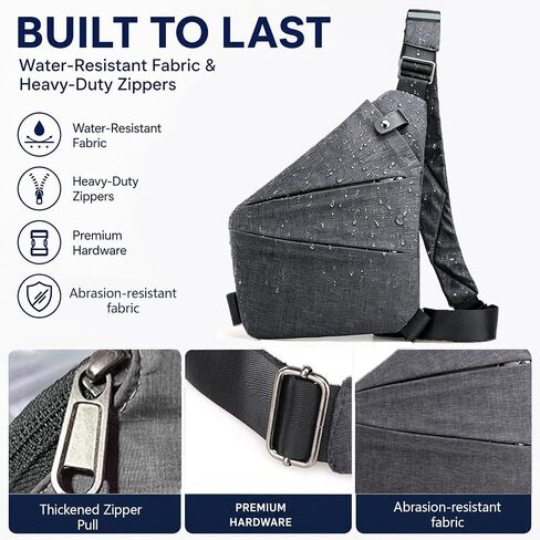 Simplify Living Anti Theft Crossbody Bag: Made of Oxford Fabric, Featuring an Adjustable Shoulder Strap, Water-Resistant and Machine-Washable, Perfect for Daily Commuting. in Saudi Arabia