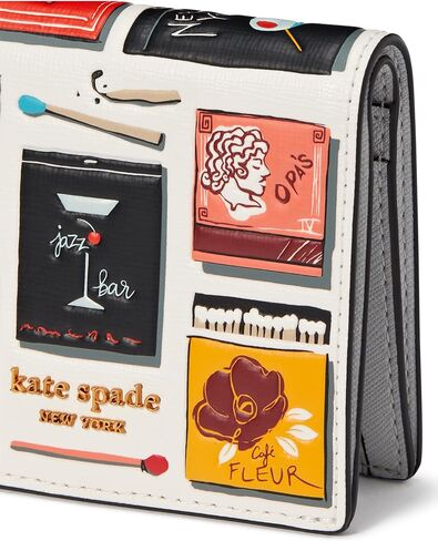 kate spade new york Morgan Matchbox Embossed Saffiano Leather Small Bifold Wallet in Kuwait