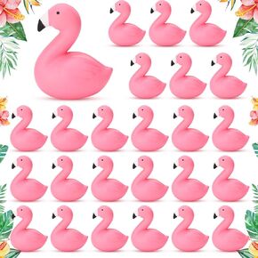 Honoson Flamingos كرات الضغط، لعبة فلامنغو صغيرة لتخفيف التوتر مع رغوة صغيرة معطرة لعبة فلامنغو تململ للفتيات والأولاد الصيف الشاطئ وحمام السباحة لعبة عيد ميلاد هدايا (24 قطعة)