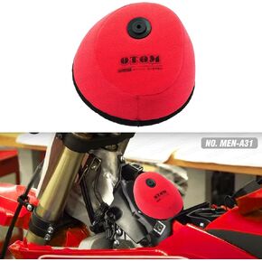 Dirt Bike Dual Foam Air Filter for CRF250R 2010-2013/CRF450R 2009-2012, Red, No.MEN-A31