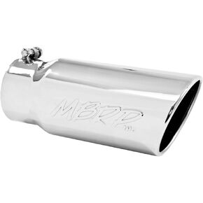 MBRP T5051 5" O.D. 4" Inlet 12" Length T304 Stainless Steel Angled Rolled End Exhaust Tip