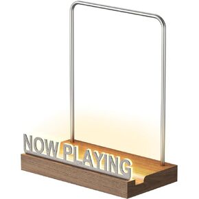 Now Playing Vinyl Record Stand, Vinyl Record Holder, Light Up Vinyl Record Display Stand, Vinyl Record Holder for Albums, Warm White Light with Fingerprint-Proof Acrylic Letters
