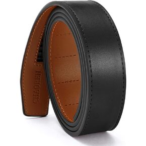 CHAOREN Ratchet Belt Replacement Strap 1 3/8", Leather Belt Strap for 40MM Slide Click Buckle