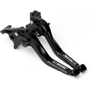 Motorcycle Short Brake Clutch Levers Compatible with KTM 390 Duke/ 390 RC 2013-2022 | Front Shorter Levers Handles KTM Duke390 RC390 390duke 390rc Accessories (Black)