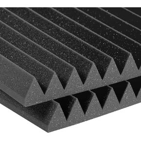 Auralax Studiofoam Wedge Panels, 2-Inch by 24-Inch by 24-Inch, Pack of 2, Charcoal