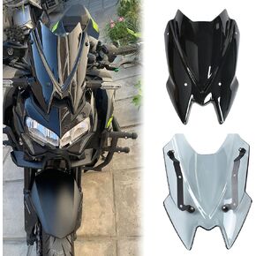 Midimttop Motorcycle Windshield Wind Deflector Windscreen Front Flyscreen Fairing fit for Ka-wa-sa-ki Z900 Z-900 Z 900 Accessories 2020 2021 2022 2023 (Dark Smoke)