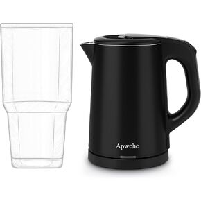 Small Electric Kettle, Portable Kettle with 304 Stainless Steel Travel Kettle 27oz/0.8L Electric Tea Kettle for Business Trip, Small Electric Kettle with Auto Shut-Off (black)