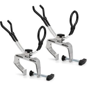 Bekith 2 حزمة حامل قضبان الصيد، حامل قضبان صيد القوارب مع فتحة مشبك كبيرة 360 درجة قابلة للتعديل، رفوف قضبان الصيد من سبائك الألومنيوم لقوارب الكاياك in Kuwait