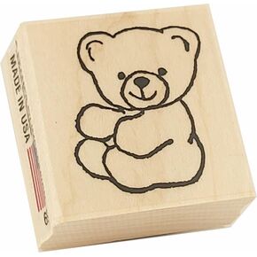 Stamps by Impression Teddy Bear Rubber Stamp - 1.5" x 1.5" - ST 0559