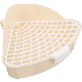 Bunny Bins Indoor pet Potty for Dogs Cat Litter Tray Litter Pan Potty pad Holder Hamster Potty Hamster Toilet Rabbit Training Potty Cat Toilet Triangle Plastic White Small pet in Saudi Arabia