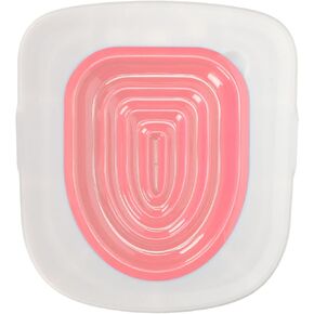 Cat Toilet Seat Training Kit, Professional Teach Cat to Use Toilet Cat Toilet Training Kit, Universal Reusable Cat Toilet Trainer Cat Litter Tray Kit Kitty Potty Train System for Pet Cleaning(Pink)