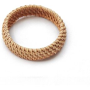 Pingyongchang Ladies Rattan Bracelet Girls Handmade Lightweight Straw Wicker Woven Braided Bracelet Bracelet Summer Statement Thick Bracelet Style Unique Bracelet for Women