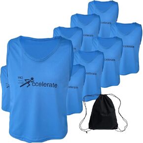 Practice Jersey, Scrimmage Vest, Pinnies for Soccer, Basketball, Football, Hockey-12 Pack