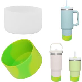 2-Pcs Silicone Boot for Stanley 40/30 oz Quencher Adventure Tumbler, Bottom Boot for Stanley IceFlow Flip 30/20 oz