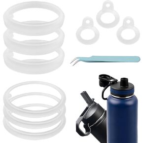 CoguZed 3 Sets of 9 Silicone Gaskets for Thermoflask & Takeya Lids Water Bottle Replacement, Perfect for Straw Lid, Chug Lid & Spout