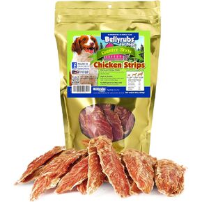 Bellyrubs Country Style Chicken Strips for Small to Large Dogs 20oz | Real Chicken Fillet Sticks | All-Natural Gluten & Grain Free Chicken Jerky Treats | High Protein Dog Training Chews | Made in USA