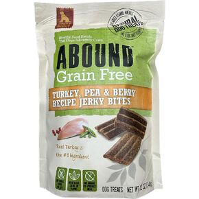 Abound Grain Free Turkey, Pea, & Berry Jerky Bite Dog Treats,12 oz