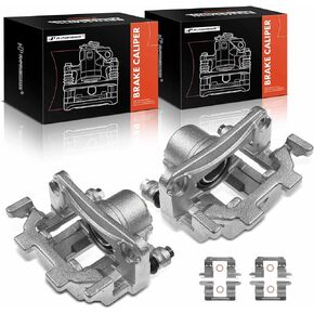 A-Premium Disc Brake Caliper Assembly with Bracket Compatible with Select Infiniti Models - EX35 2008-2012, FX35, EX37/FX37 2013, QX50 2014-2017, QX70 - Rear Driver and Passenger Side, 2-PC Set