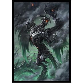 Fantasy North - Phorgoros - Plutonium Dragon - 100 Smooth Matte TCG Trading Card Sleeves - Fits Magic MTG Commander Pokemon and Other Card Games - Playing Card Sleeves