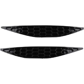 Aramox 2pcs Gloss Black Reflector Rear Bumper Reflector Honeycomb Set Fit For MK7 2013?2016