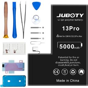5000mAh Battery for iPhone 13Pro, Li-ion 2023 New Upgraded 0 Cycle High Capacity Battery Replacement for iPhone 13Pro Models A2483 A2636 A2638 A2639 A2640 with Professional Repair Tool Kit
