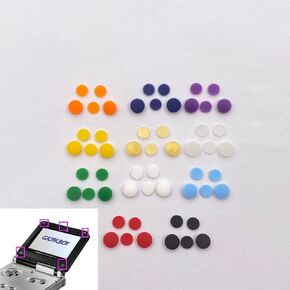 Screw Hole Bumpers Rubber Cover Plug for Gameboy Advance SP GBA SP Controller (Black)