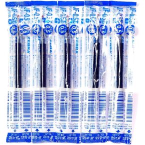 Zebra 0.5mm Blue Ink Refill (JF-0.5), for Zebra Sarasa Clip 0.5 Gel Ballpoint Pen(JJ15-BL), × 5 Pack/total 5 pcs (Japan Import) [Komainu-Dou Original Package]