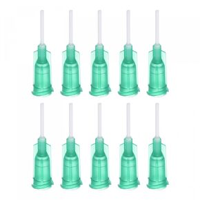 uxcell 10 Pcs 22G Plastic Dispensing Needles, 1/2" PP Glue Needle Tube Blunt Luer Lock Tips with PP Flexible Needle for Liquid Glue Gun, Blue