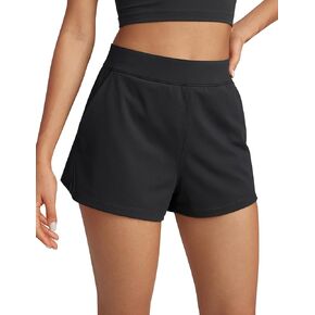 CRZ YOGA 4-Way Stretch Womens Shorts Casual Comfy High Waisted Golf Hiking Lounge Athletic Short with Pockets